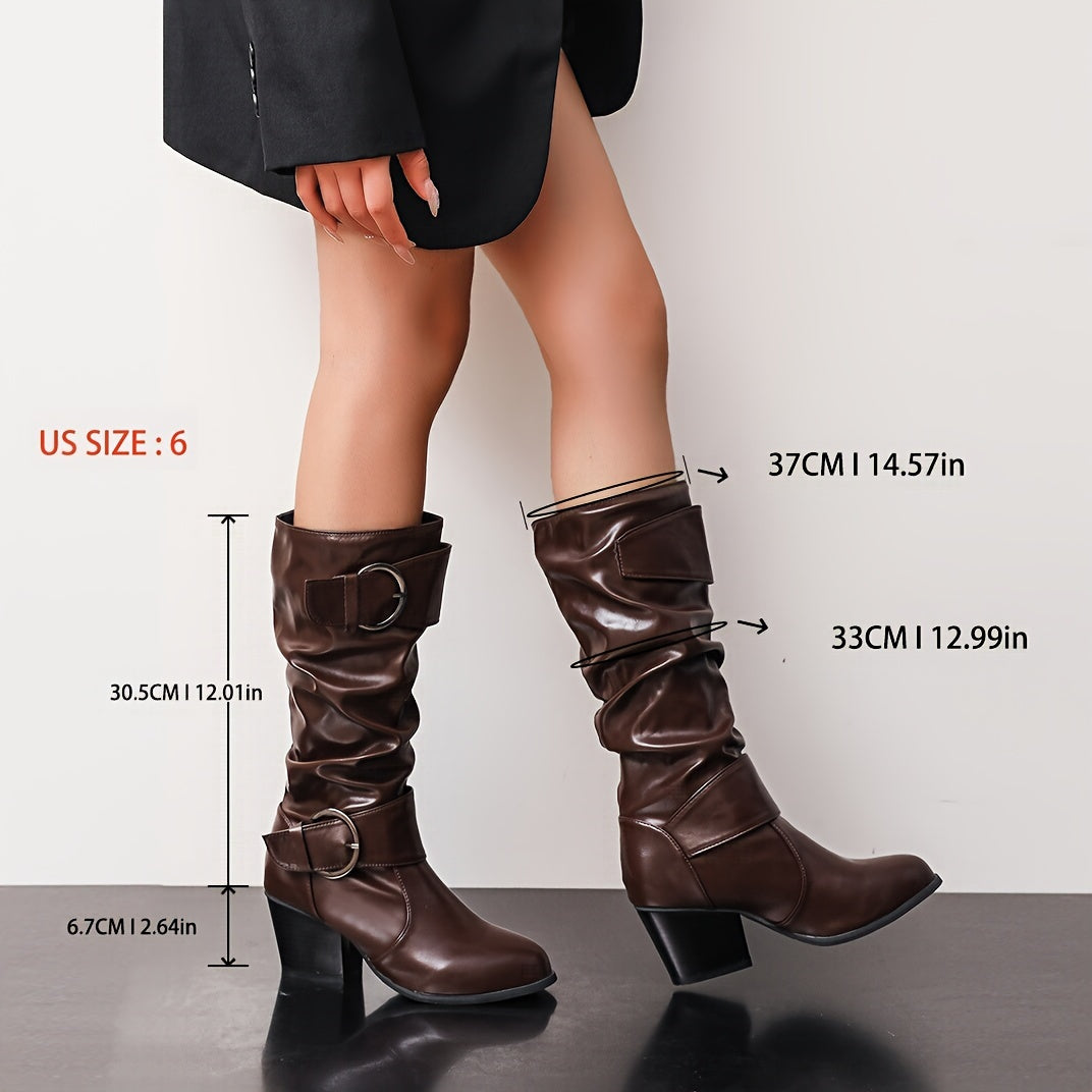 Slouchy Buckle Boots-Schoenen store -Enrois