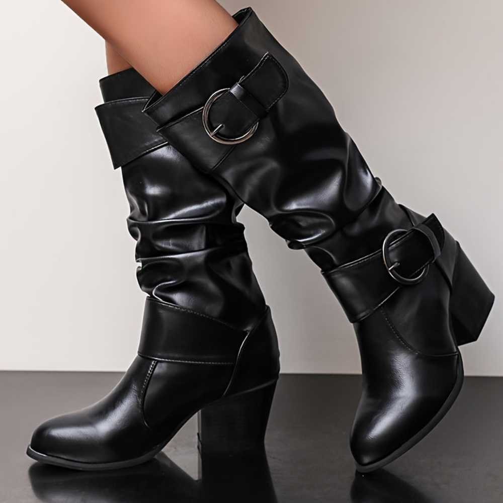 Slouchy Buckle Boots-Schoenen store -Enrois