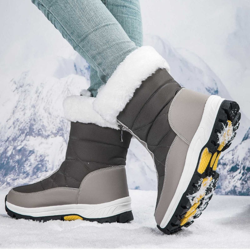 Front-Zip Winter Boots with Arch Support.