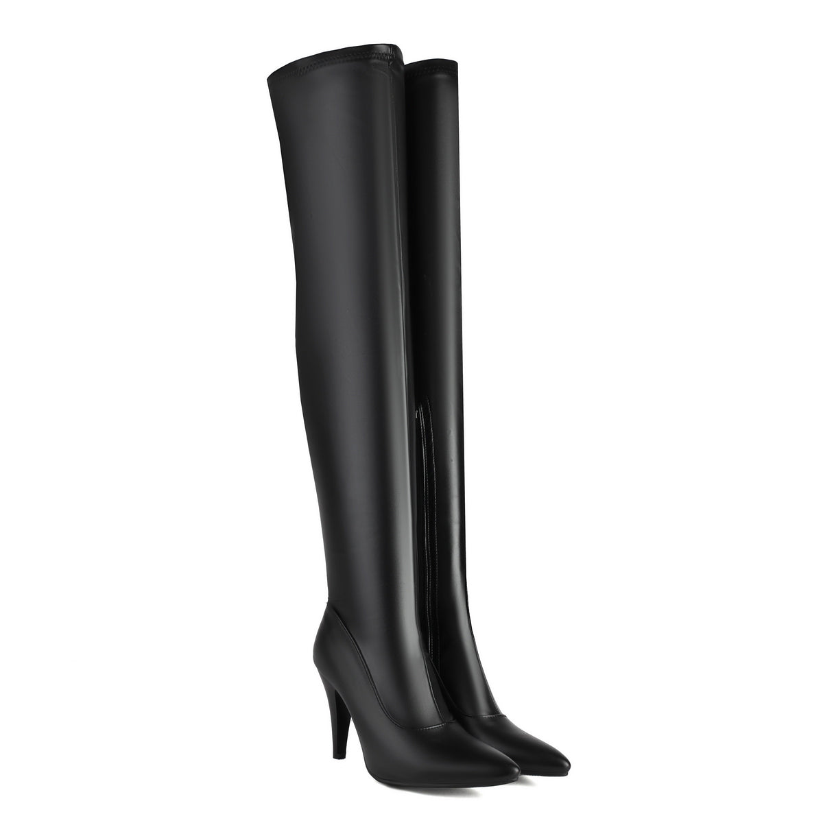 Women's Inner-Zip High-Heel Over-Knee Boots.