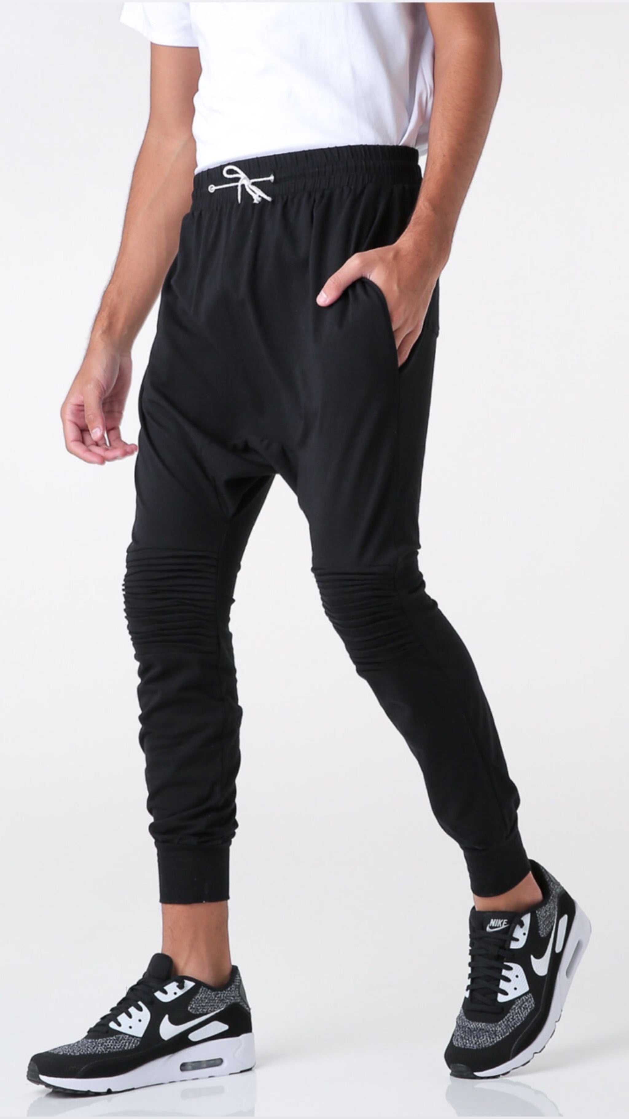 Black store biker joggers