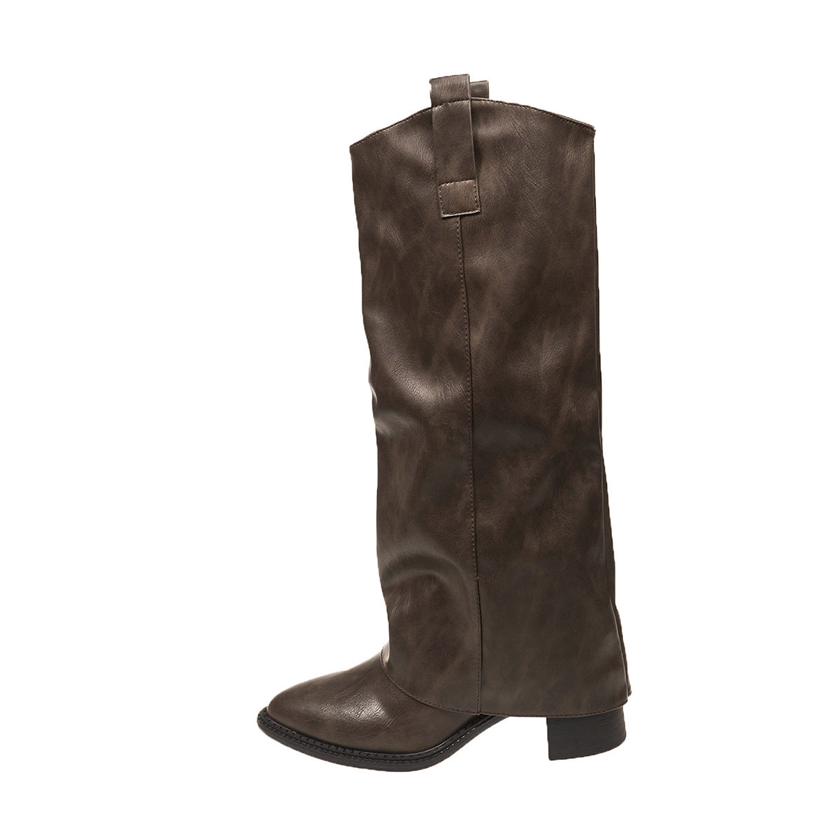 Slip-On Block Heel Boots-Schoenen store -Enrois