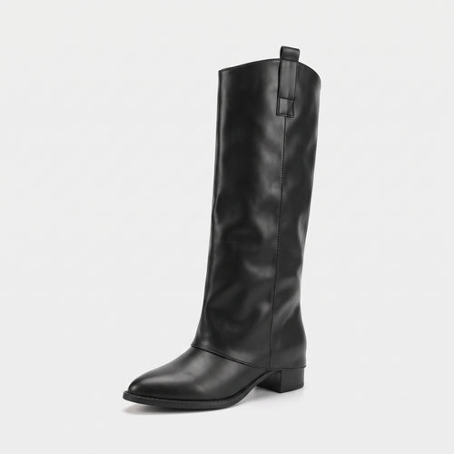 Slip-On Block Heel Boots-Schoenen store -Black-4.5-Enrois