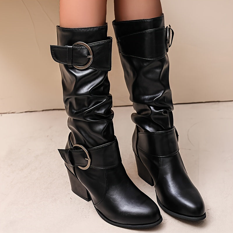 Slouchy Buckle Boots-Schoenen store -Enrois