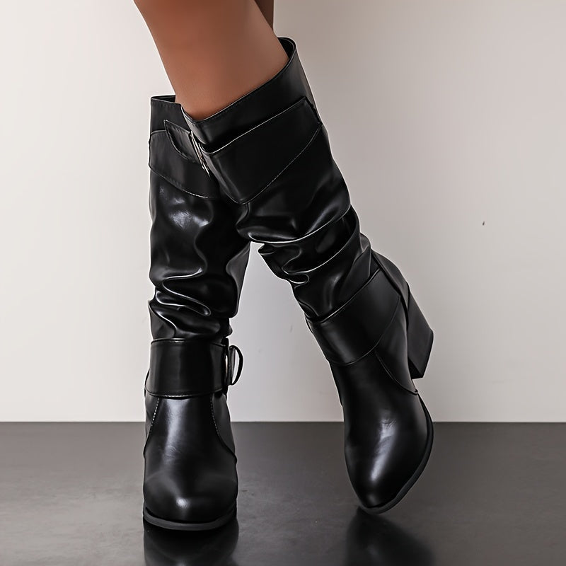 Slouchy Buckle Boots-Schoenen store -Enrois