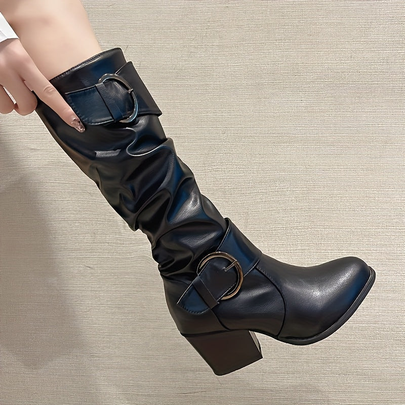 Slouchy Buckle Boots-Schoenen store -Enrois