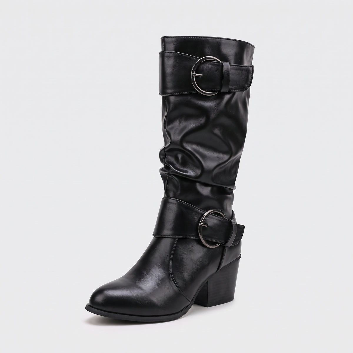 Slouchy Buckle Boots-Schoenen store -Black-4.5-Enrois
