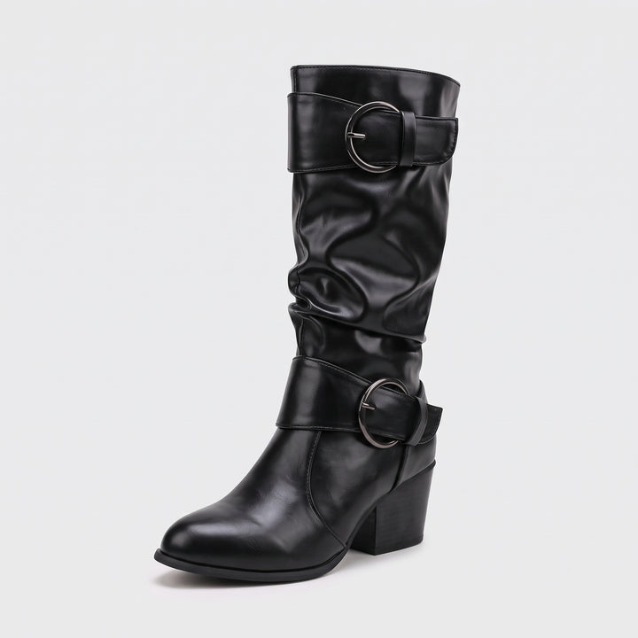 Slouchy Buckle Boots-Schoenen store -Black-4.5-Enrois