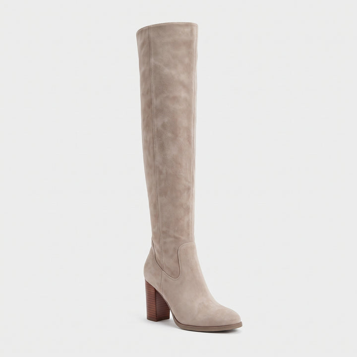 Suede Over-the-Knee Boots-Schoenen store -6-Enrois