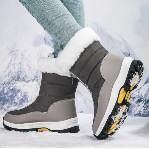 Front-Zip Winter Boots with Arch Support.