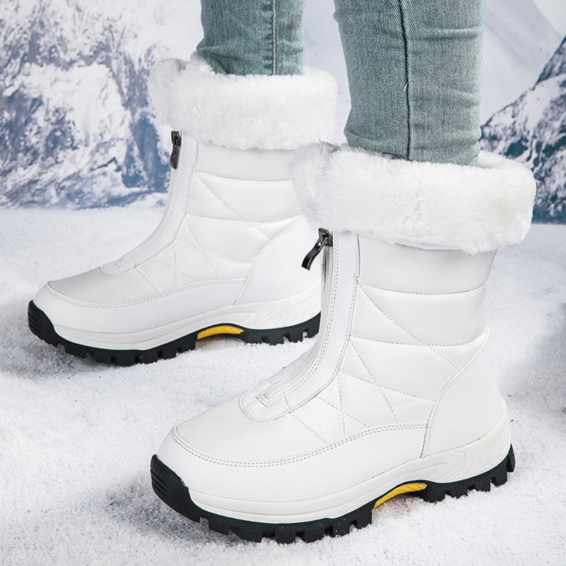 Front-Zip Winter Boots with Arch Support.