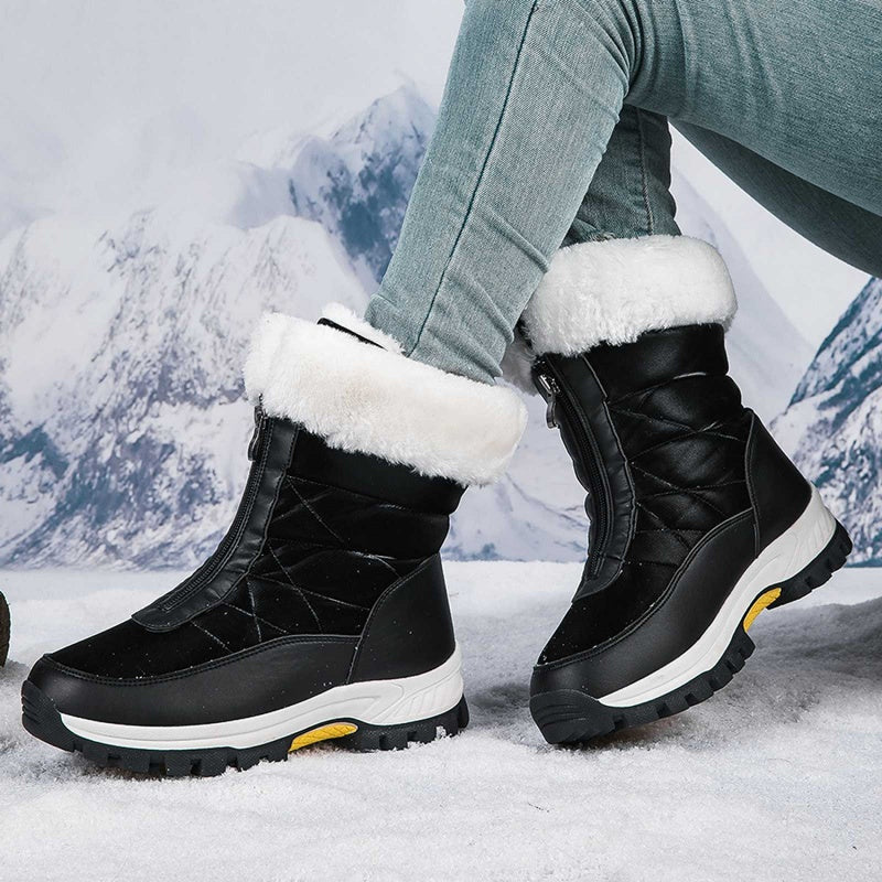 Front-Zip Winter Boots with Arch Support.
