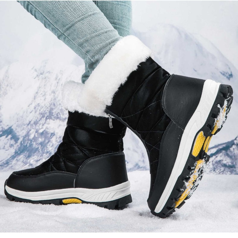 Front-Zip Winter Boots with Arch Support.