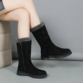 Wide Toe Box Boots with Arch Support in black.
