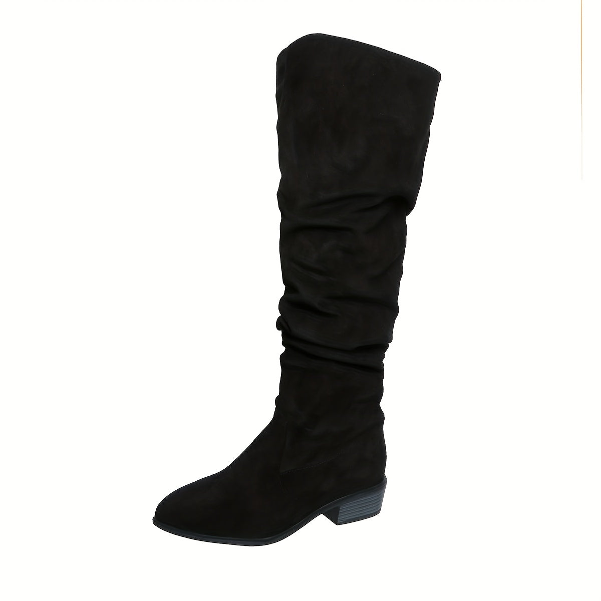 Women's Draped Faux-Suede Knee Boots.