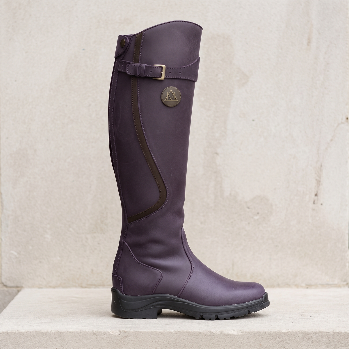 Women's Orthopedic Water-Repellent Leather High Boots — Purple orchid